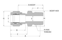 Tube fitting Male Connector Griplok line